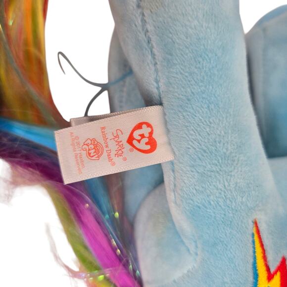 Ty Rainbow Dash Sparkle My Little Pony Blue Wings Stuffed Animal Plush Toy‎ 10" - Picture 8 of 8